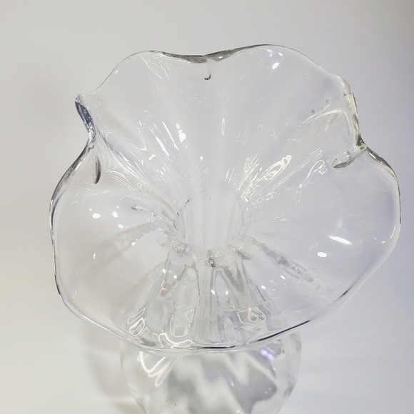 VINTAGE Mid-Century "Jack in the Pulpit" Glass Vase 1960s - Picture 6 of 12